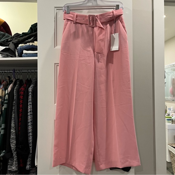 BNWT Zara wide leg pink pants - Picture 1 of 4